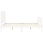 vidaXL Letto senza Materasso Bianco 140x190 cm Legno Massello di Pino vidaXL Letto senza Materasso Bianco 140x190 cm Legno Massello di Pino