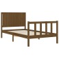 vidaXL Giroletto con Testiera Miele 100x200 cm in Legno Massello vidaXL Giroletto con Testiera Miele 100x200 cm in Legno Massello