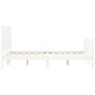 vidaXL Giroletto con Testiera Bianco 120x200 cm in Legno Massello vidaXL Giroletto con Testiera Bianco 120x200 cm in Legno Massello