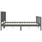 vidaXL Giroletto con Testiera Grigio 5FT King Size in Legno Massello vidaXL Giroletto con Testiera Grigio 5FT King Size in Legno Massello