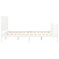 vidaXL Giroletto con Testiera Bianco 160x200 cm Legno Massello vidaXL Giroletto con Testiera Bianco 160x200 cm Legno Massello
