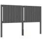 vidaXL Giroletto con Testiera Grigio 160x200 cm Legno Massello vidaXL Giroletto con Testiera Grigio 160x200 cm Legno Massello