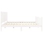 vidaXL Giroletto con Testiera Bianco 200x200 cm in Legno Massello vidaXL Giroletto con Testiera Bianco 200x200 cm in Legno Massello