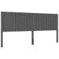 vidaXL Giroletto con Testiera Grigio 200x200 cm in Legno Massello vidaXL Giroletto con Testiera Grigio 200x200 cm in Legno Massello