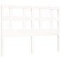 vidaXL Giroletto con Testiera Bianco 4FT Small Double Legno Massello vidaXL Giroletto con Testiera Bianco 4FT Small Double Legno Massello