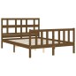 vidaXL Giroletto con Testiera Miele 4FT Small Double in Legno Massello vidaXL Giroletto con Testiera Miele 4FT Small Double in Legno Massello