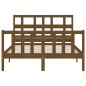 vidaXL Giroletto con Testiera Miele 4FT Small Double in Legno Massello vidaXL Giroletto con Testiera Miele 4FT Small Double in Legno Massello