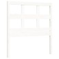 vidaXL Giroletto con Testiera Bianco 90x200 cm in Legno Massello vidaXL Giroletto con Testiera Bianco 90x200 cm in Legno Massello