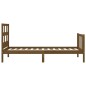 vidaXL Giroletto con Testiera Miele 90x200 cm in Legno Massello vidaXL Giroletto con Testiera Miele 90x200 cm in Legno Massello