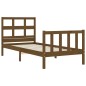 vidaXL Giroletto con Testiera Miele 100x200 cm in Legno Massello