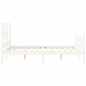 vidaXL Giroletto senza Materasso Bianco 120x200 cm Legno Massello Pino vidaXL Giroletto senza Materasso Bianco 120x200 cm Legno Massello Pino