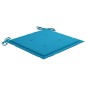 Sedie da Giardino 4 pz con Cuscini Blu Massello di Teak Sedie da Giardino 4 pz con Cuscini Blu Massello di Teak
