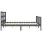 vidaXL Giroletto con Testiera Grigio King Size in Legno Massello vidaXL Giroletto con Testiera Grigio King Size in Legno Massello