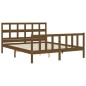 vidaXL Giroletto con Testiera Miele 5FT King Size in Legno Massello vidaXL Giroletto con Testiera Miele 5FT King Size in Legno Massello