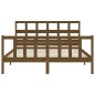 vidaXL Giroletto con Testiera Miele 5FT King Size in Legno Massello vidaXL Giroletto con Testiera Miele 5FT King Size in Legno Massello