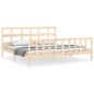 vidaXL Giroletto con Testiera Super King Size in Legno Massello vidaXL Giroletto con Testiera Super King Size in Legno Massello