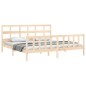 vidaXL Giroletto con Testiera Super King Size in Legno Massello vidaXL Giroletto con Testiera Super King Size in Legno Massello
