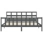 vidaXL Giroletto con Testiera Grigio 6FT Super King in Legno Massello