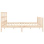 vidaXL Giroletto con Testiera 200x200 cm in Legno Massello vidaXL Giroletto con Testiera 200x200 cm in Legno Massello