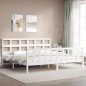 vidaXL Giroletto senza Materasso Bianco 200x200 cm Legno Massello Pino vidaXL Giroletto senza Materasso Bianco 200x200 cm Legno Massello Pino