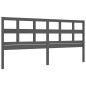 vidaXL Giroletto con Testiera Grigio 200x200 cm in Legno Massello vidaXL Giroletto con Testiera Grigio 200x200 cm in Legno Massello