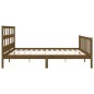 vidaXL Giroletto con Testiera Miele 200x200 cm in Legno Massello vidaXL Giroletto con Testiera Miele 200x200 cm in Legno Massello