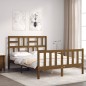 vidaXL Giroletto con Testiera Miele 4FT Small Double in Legno Massello vidaXL Giroletto con Testiera Miele 4FT Small Double in Legno Massello