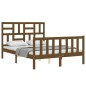 vidaXL Giroletto con Testiera Miele 4FT Small Double in Legno Massello vidaXL Giroletto con Testiera Miele 4FT Small Double in Legno Massello