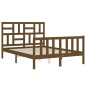 vidaXL Giroletto con Testiera Miele 4FT Small Double in Legno Massello vidaXL Giroletto con Testiera Miele 4FT Small Double in Legno Massello
