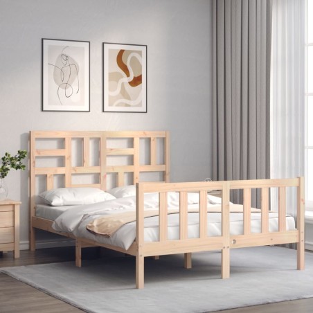 vidaXL Giroletto con Testiera 120x200 cm in Legno Massello