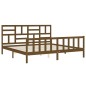 vidaXL Giroletto con Testiera Miele 200x200 cm in Legno Massello vidaXL Giroletto con Testiera Miele 200x200 cm in Legno Massello
