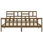 vidaXL Giroletto con Testiera Miele 200x200 cm in Legno Massello vidaXL Giroletto con Testiera Miele 200x200 cm in Legno Massello