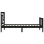 vidaXL Giroletto con Testiera Nero 3FT Single in Legno Massello vidaXL Giroletto con Testiera Nero 3FT Single in Legno Massello