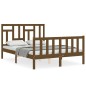 vidaXL Giroletto con Testiera Miele 4FT Small Double in Legno Massello vidaXL Giroletto con Testiera Miele 4FT Small Double in Legno Massello