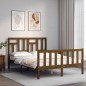 vidaXL Giroletto con Testiera Miele 4FT Small Double in Legno Massello vidaXL Giroletto con Testiera Miele 4FT Small Double in Legno Massello
