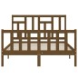 vidaXL Giroletto con Testiera Miele 4FT Small Double in Legno Massello vidaXL Giroletto con Testiera Miele 4FT Small Double in Legno Massello