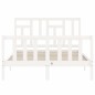 vidaXL Giroletto senza Materasso Bianco 120x200 cm Legno Massello Pino vidaXL Giroletto senza Materasso Bianco 120x200 cm Legno Massello Pino