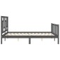 vidaXL Giroletto con Testiera Grigio 5FT King Size in Legno Massello vidaXL Giroletto con Testiera Grigio 5FT King Size in Legno Massello