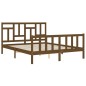 vidaXL Giroletto con Testiera Miele 5FT King Size in Legno Massello vidaXL Giroletto con Testiera Miele 5FT King Size in Legno Massello