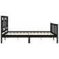 vidaXL Giroletto con Testiera Nero 5FT King Size in Legno Massello vidaXL Giroletto con Testiera Nero 5FT King Size in Legno Massello