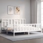vidaXL Giroletto con Testiera Bianco 6FT Super King in Legno Massello