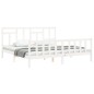 vidaXL Giroletto con Testiera Bianco 6FT Super King in Legno Massello