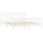 vidaXL Giroletto con Testiera Bianco 6FT Super King in Legno Massello