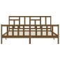 vidaXL Giroletto con Testiera Miele 200x200 cm in Legno Massello vidaXL Giroletto con Testiera Miele 200x200 cm in Legno Massello