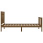 vidaXL Giroletto con Testiera Miele 2FT6 Small Single Legno Massello vidaXL Giroletto con Testiera Miele 2FT6 Small Single Legno Massello