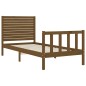 vidaXL Giroletto con Testiera Miele 100x200 cm in Legno Massello