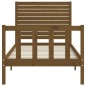vidaXL Giroletto con Testiera Miele 100x200 cm in Legno Massello