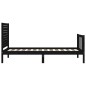 vidaXL Giroletto con Testiera Nero 100x200 cm in Legno Massello vidaXL Giroletto con Testiera Nero 100x200 cm in Legno Massello