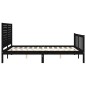 vidaXL Giroletto con Testiera Nero 5FT King Size in Legno Massello