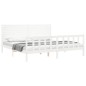 vidaXL Giroletto senza Materasso Bianco 200x200 cm Legno Massello Pino vidaXL Giroletto senza Materasso Bianco 200x200 cm Legno Massello Pino